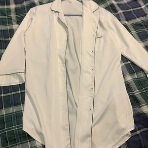 White bridal nightgown , birdy grey